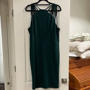 Emerald Green Strappy Midi Dress